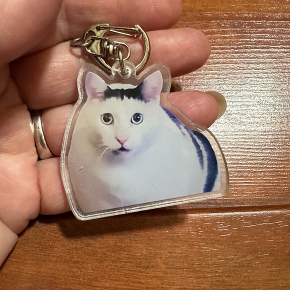 🚨ADORABLE TUXEDO CAT ACRYLIC KEYCHAIN 🩷🩷🩷🤗👍👍 - Picture 5 of 5